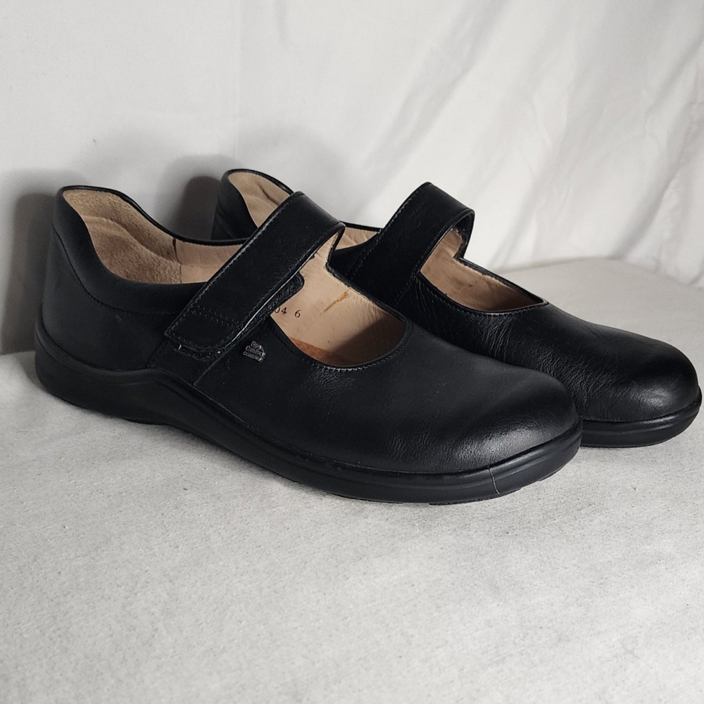 Finn Comfort Ikebukuro Black Leather Mary Jane Shoes Made in Germany EU 37 - Picture 2 of 7